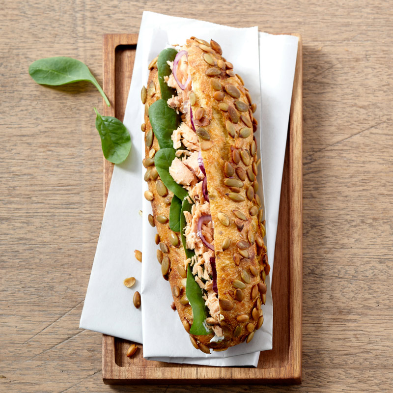 Sandwich <br> Saumon-Epinards